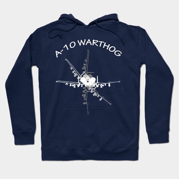 A-10 Warthog Military Combat Aircraft Hoodie by Sneek661